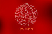 Christmas Line Art Icons, an Outline Icon by Anna_leni (Thumbnail 4 of 5)