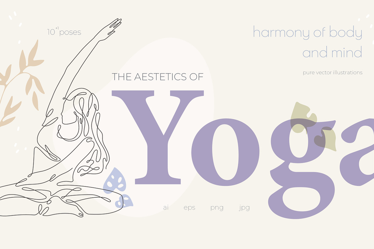 One Line Yoga Illustrations, a Person Illustration by Alina Kruss (Photo 1 of 9)