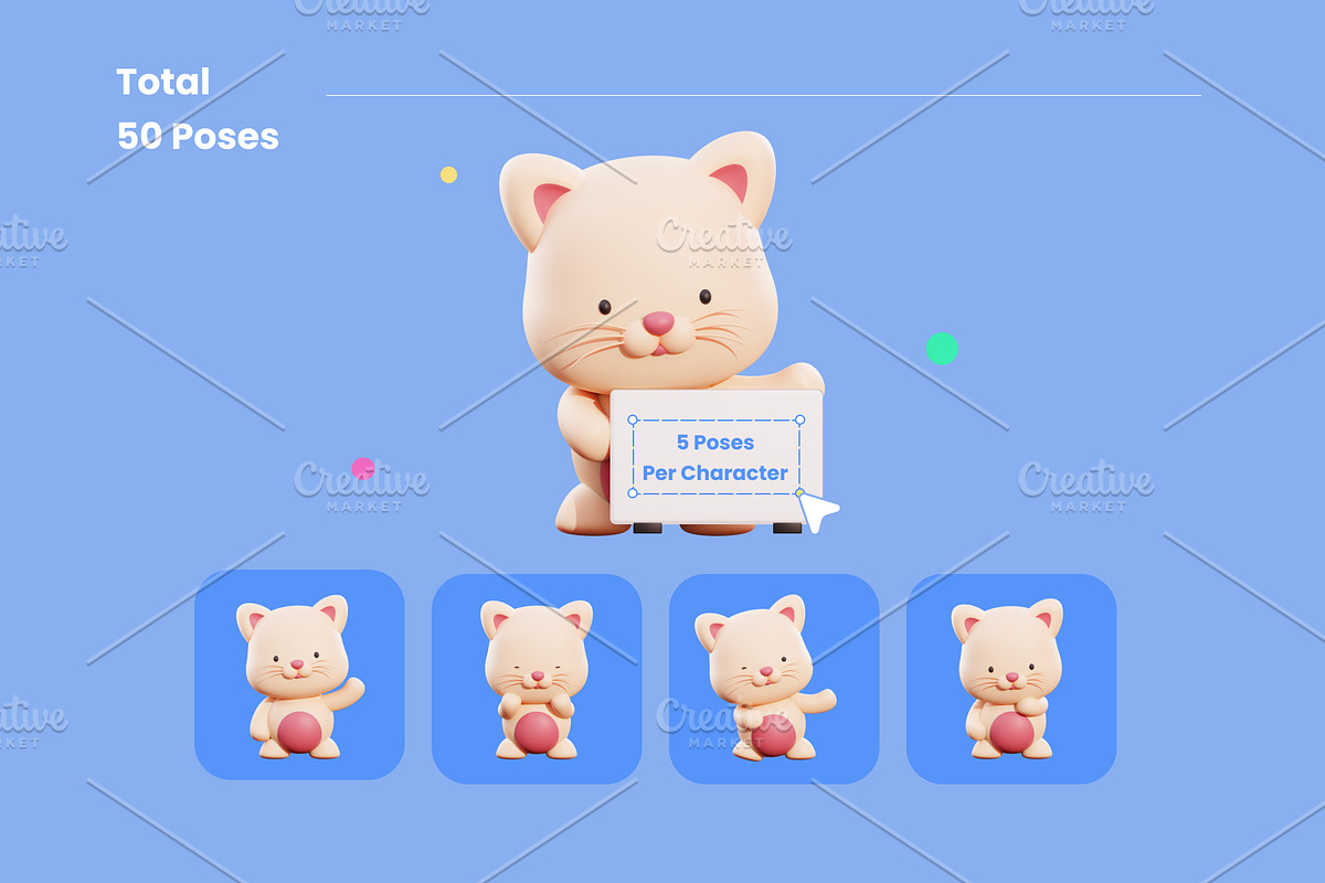 3D Animal Character Pack Vol 1, an Animal 3D Model by Algrafika_Official (Photo 4 of 7)