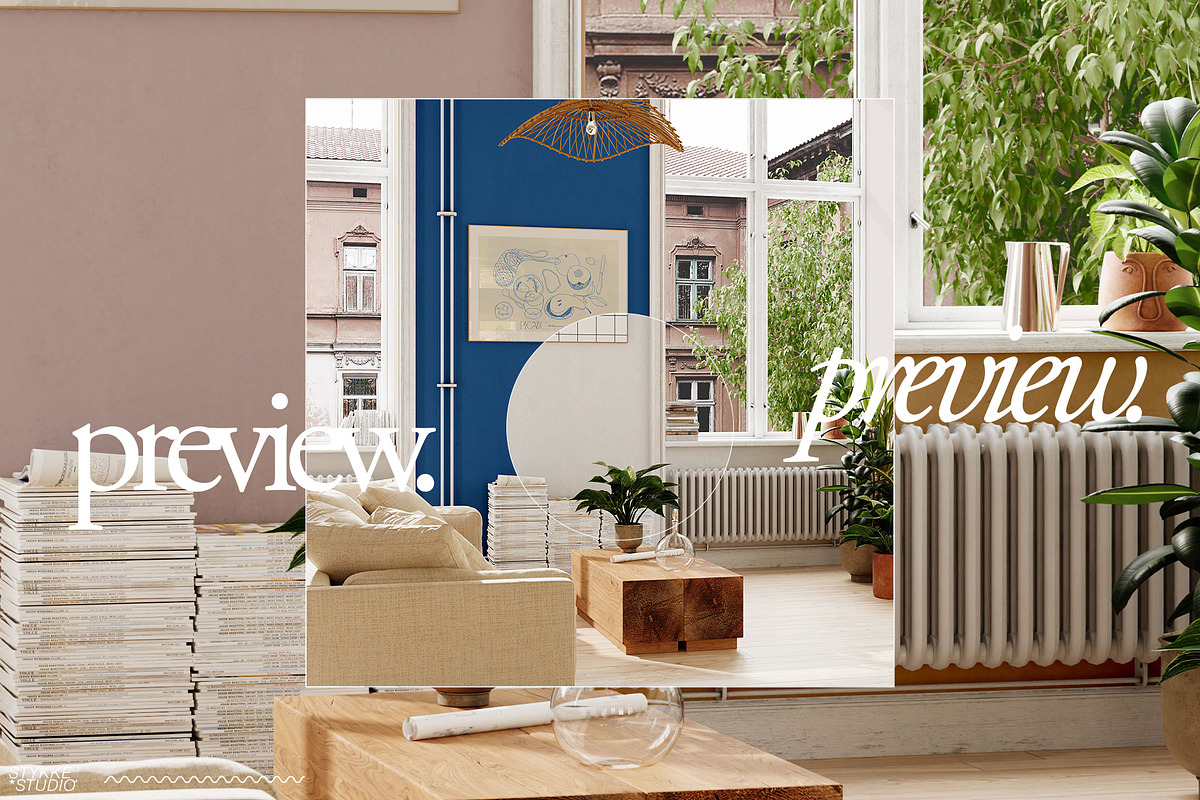 LENIS ROOM Natural Frame Mockup Set, a Household Mockup by Stykke Studio (Photo 48 of 58)