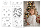 Christmas vintage linear vector set, a Graphic by Alisles (Thumbnail 4 of 8)