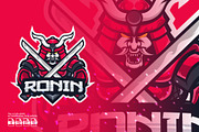 Ronin Skull Mascot Esport Logo, a Branding & Logo Template by prps.std (Thumbnail 1 of 3)