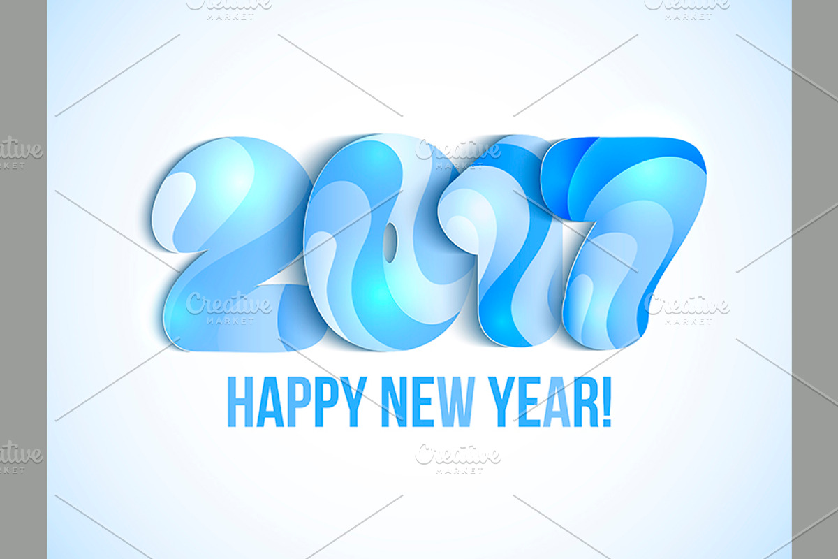 New Year 2017 greeting card., a Business Card Template by Valenty