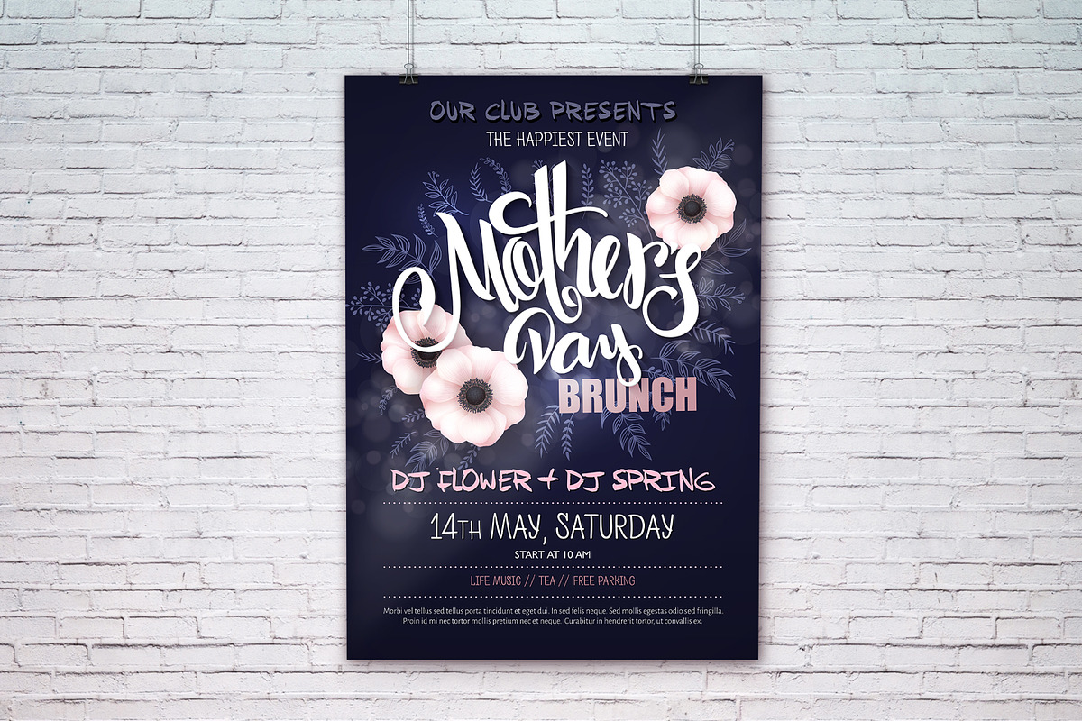 Mother's day event poster templates, a Flyer Template by catary art (Photo 1 of 4)