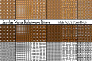 Seamless Vector Basketweave Patterns