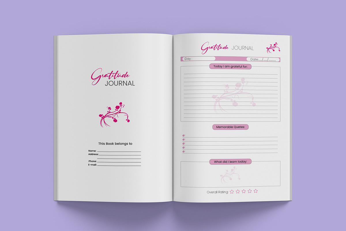 Gratitude journal notepad, a Graphic by Hitubrand (Photo 3 of 4)