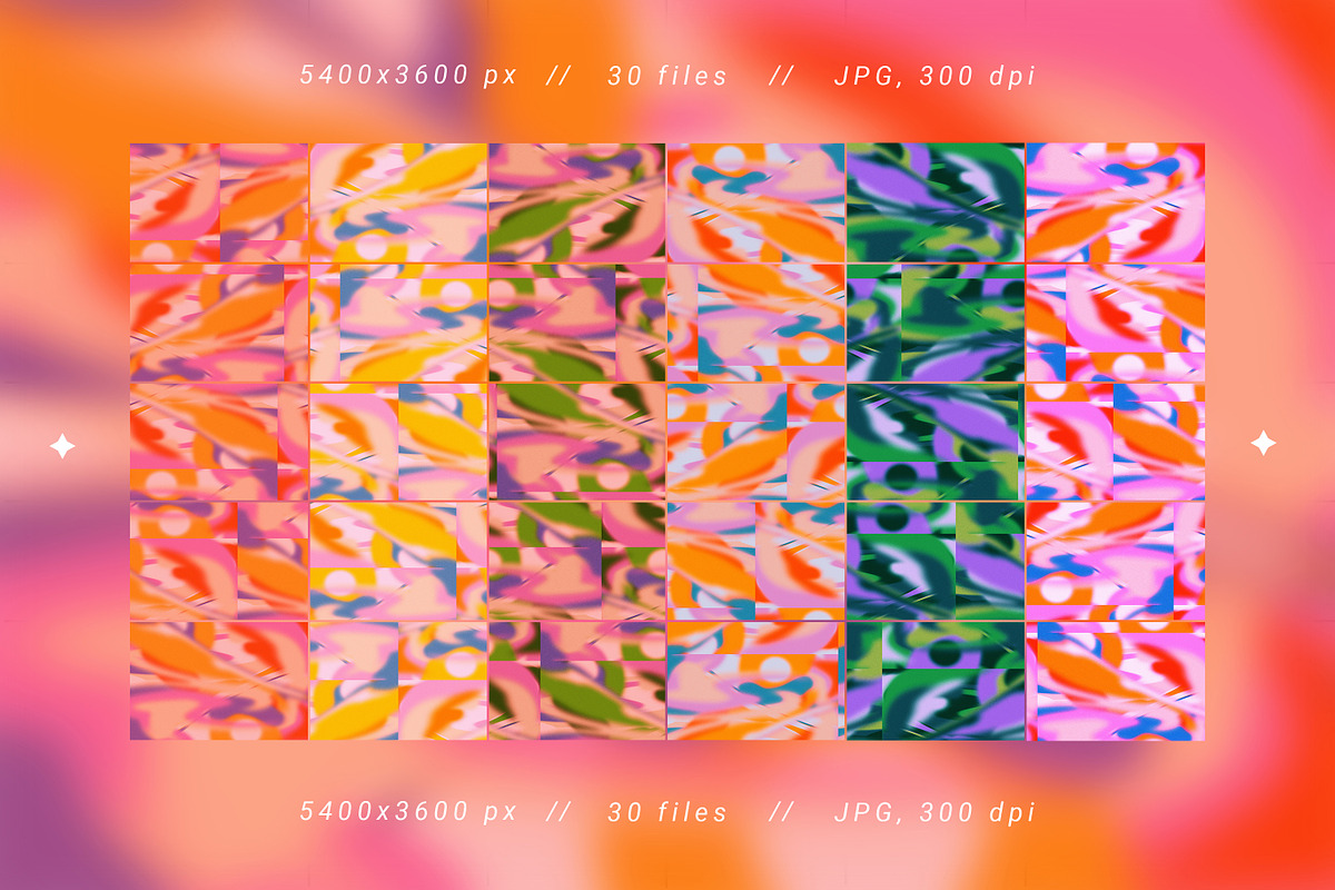 Gradient 70s - backgrounds set, a Background Graphic by LiiaLonn Studio (Photo 7 of 7)