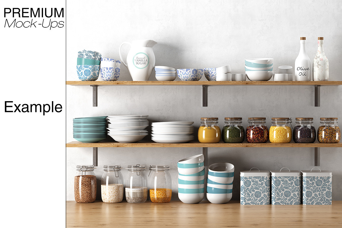 Kitchen Accessories Mockups, a Product Mockup by mock-ups