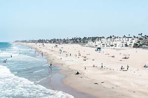 Summer  beachgoers in california featuring beach, people, and ocean