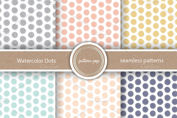 Watercolor Dots Seamless Patterns