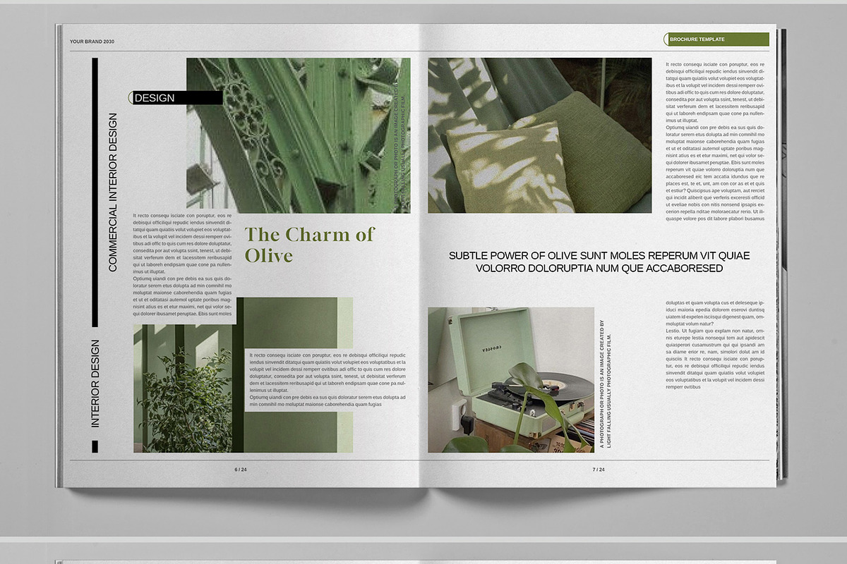 Olive Green Studio Brochure Template, a Brochure Template by Boris Cupac (Photo 5 of 7)
