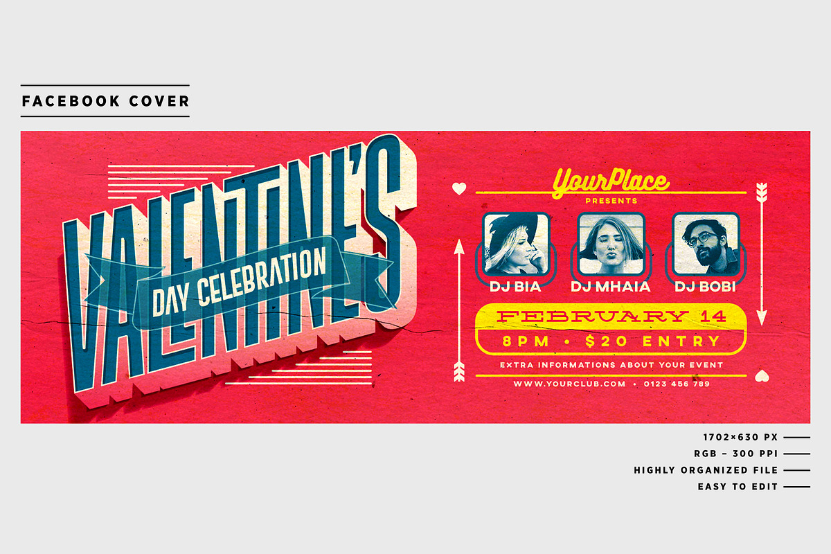 Valentine's Day Templates, a Flyer Template by Mariux (Photo 4 of 4)