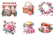Pink Roses Pamper Time Clipart, an Illustration by CreationArt (Thumbnail 5 of 6)