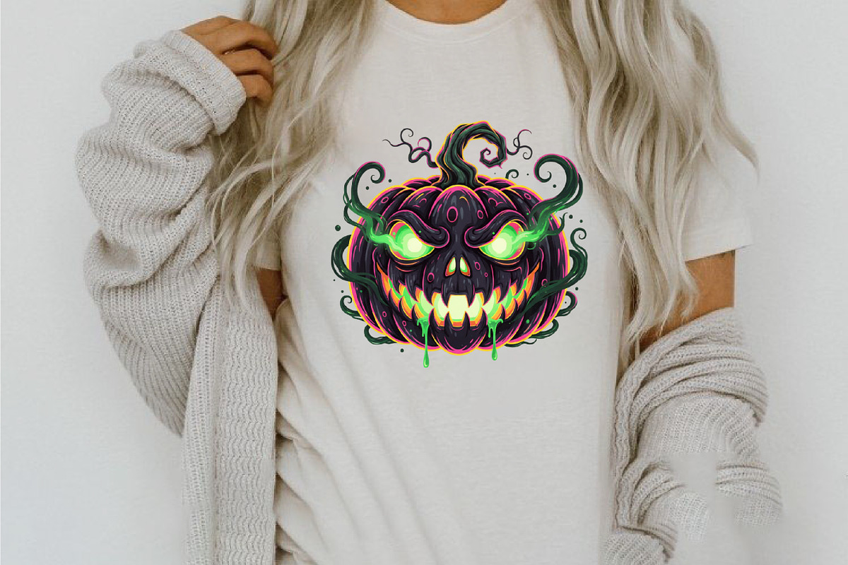 Spooky Pumpkin PNG,Halloween Pumpkin, an Illustration by designcity5 (Photo 2 of 8)