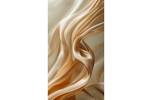Elegant Flowing Beige Silk Fabric, an Illustration by tilialucida