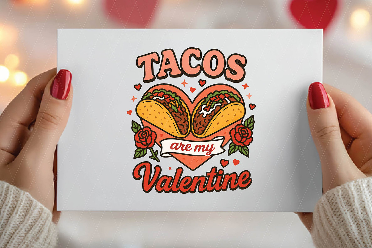 Tacos Are My Valentine Png, an Illustration by DreamPrint404 (Photo 7 of 8)