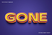 Gone Text Effect, a Layer Style Add-On by dokudokunomi (Thumbnail 1 of 4)