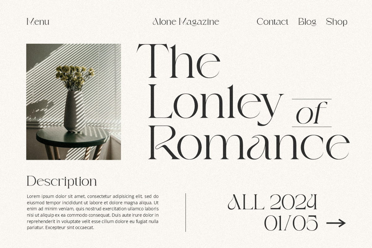 Avegaer Font, a Serif Font by HansCo Studio (Photo 7 of 10)