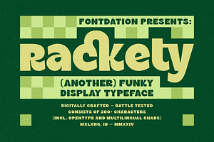 Rackety | Funky Display Typeface