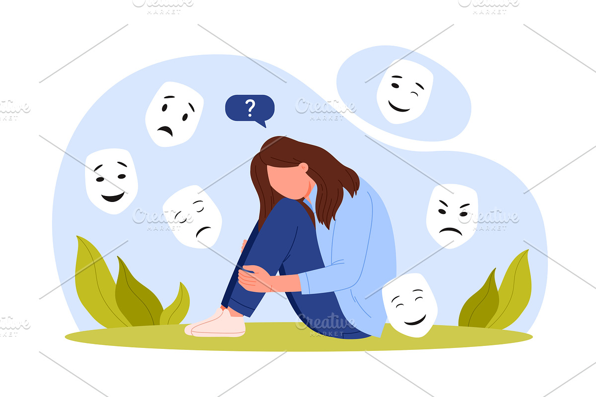 Understanding Autism Masking in, an Object Illustration by Flashvector