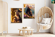 Mother and Baby Animal Art Prints, an Animal Illustration by pixaroma (Thumbnail 9 of 15)