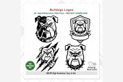Bulldog Logo Clipart Bundle, a Seasonal Illustration by Tanya Kart (Thumbnail 9 of 9)