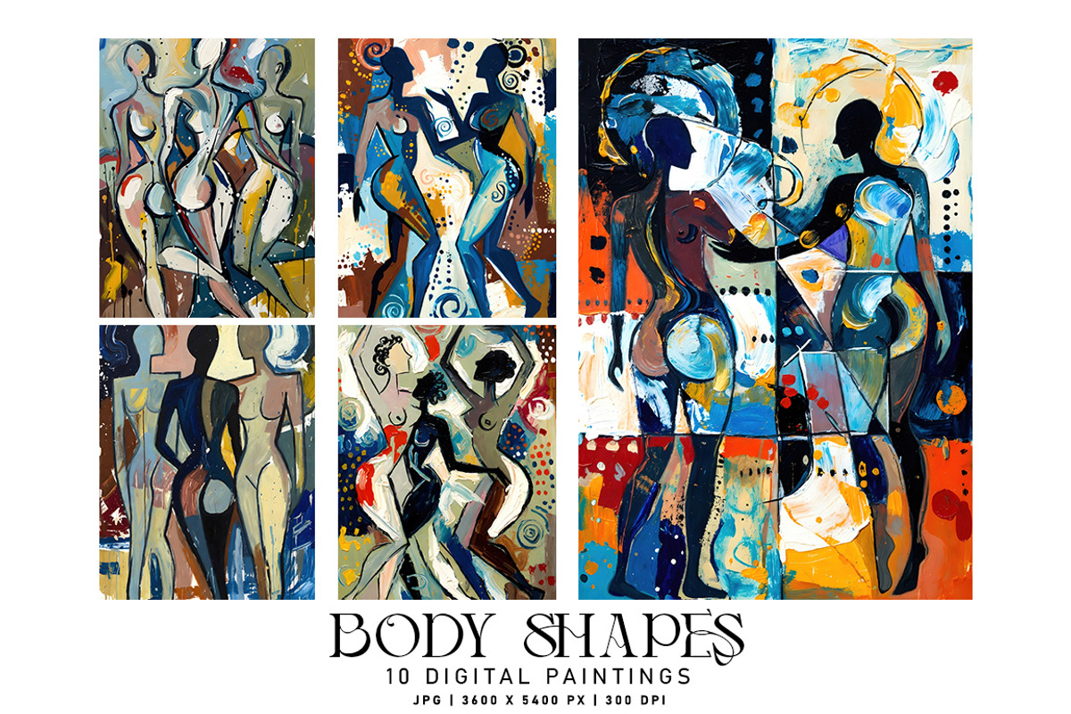 Body Shapes Paintings, a Decorative Illustration by Digital Art Creations (Photo 1 of 5)