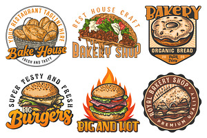 Bakery fast food labels, a Branding & Logo Template by Billah Hub