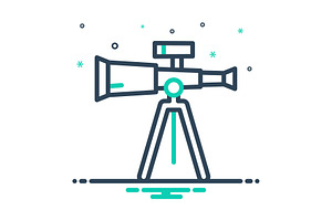 Telescope Binoculars Mix Icon