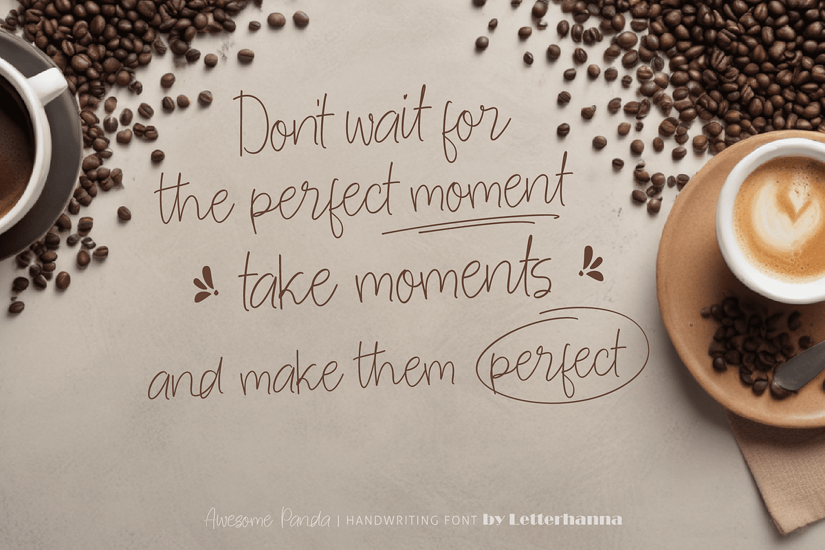 Awesome Panda Font, a Handwritten Font by Letterhanna Studio (Photo 8 of 16)
