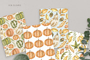 Watercolor Cute Thanksgiving Set, an Object Graphic by OrangePeafowlArt (Thumbnail 13 of 15)