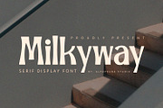 Milkyway - Serif Display, a Serif Font by Alpaprana (Thumbnail 1 of 10)