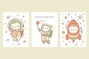 Kawaii Space Cats Bundle, an Animal Illustration by Mariia Kovalchuk (Thumbnail 3 of 17)