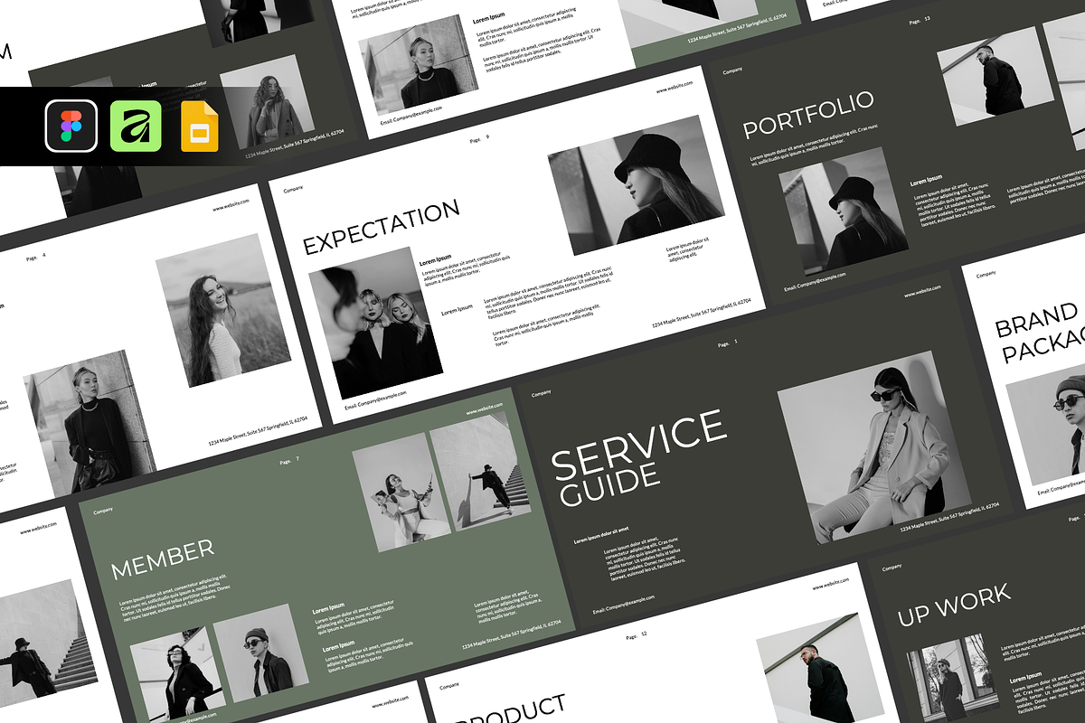 Service Guide Figma Google Slides, a Presentation Template by Spesifikstd (Photo 1 of 10)