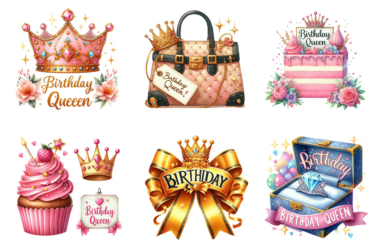 Birthday Queen Sublimation Quotes, an Illustration by SinaCreation (Photo 3 of 5)