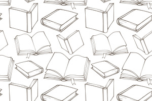 Books Seamless Pattern