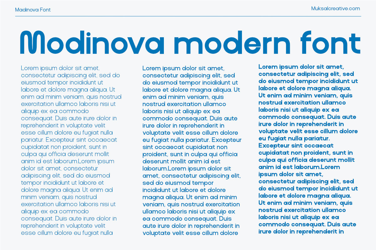 Modinova, a Sans Serif Font by Muksal Creative (Photo 6 of 10)