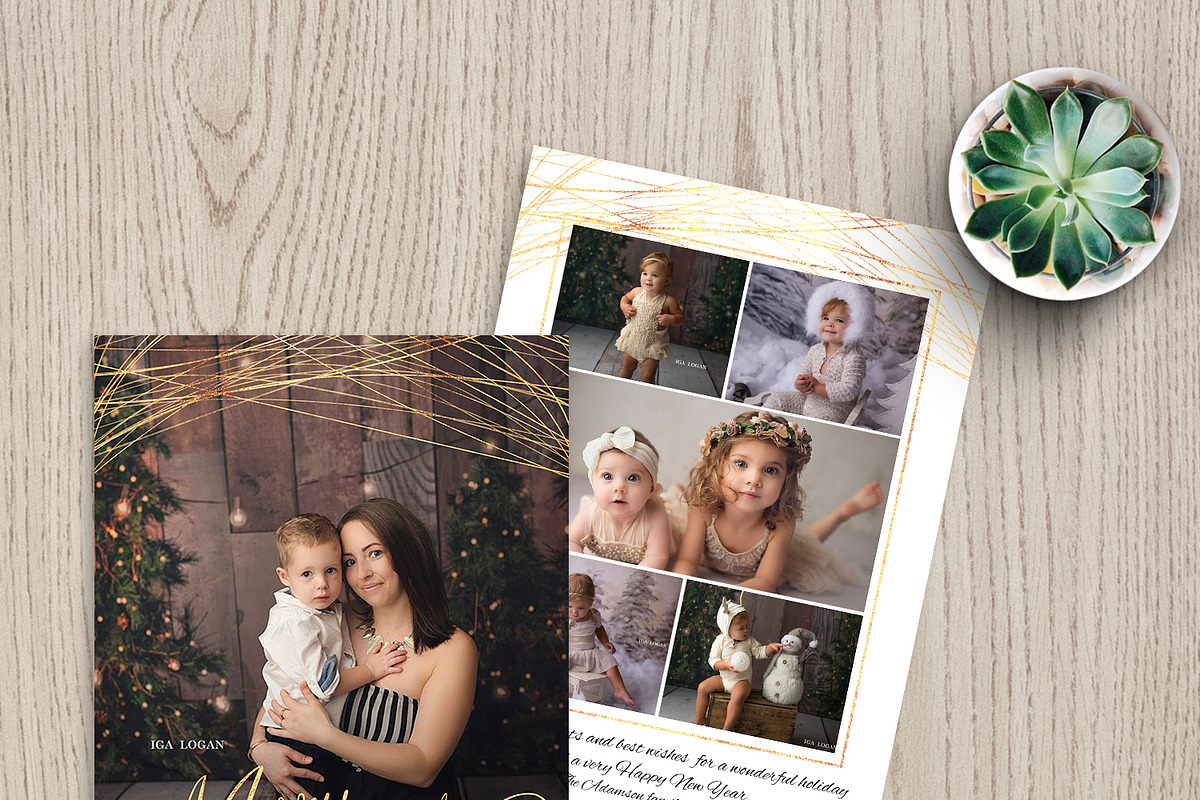 Christmas Card Template, a Card Template by Rovena Design (Photo 2 of 4)