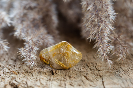 Quartz with rutile mineral stone, a Nature Photo by Andriana Syvanych
