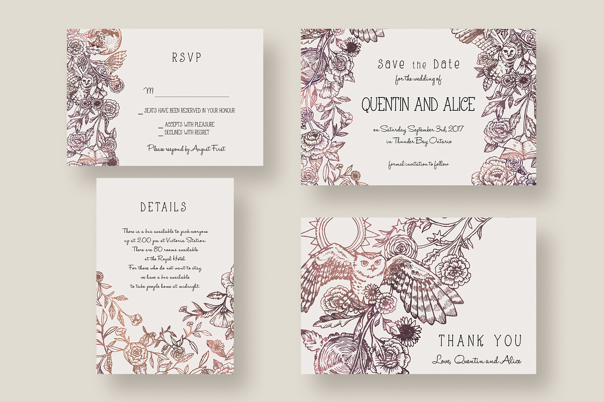 Magical Collage Wedding Suite, an Invitation Template by Knotted Design (Photo 6 of 6)