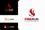 Set of Burning running shoe logo, a Branding & Logo Template by Lucky Creative (Thumbnail 3 of 5)