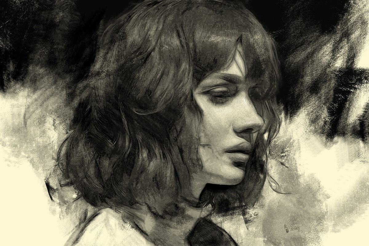 Charcoal Brushes for Photoshop, a Brush Add-On by John Fenerov Art (Photo 2 of 2)