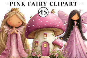 Pink fairy clip-art, an Illustration by CreationArt