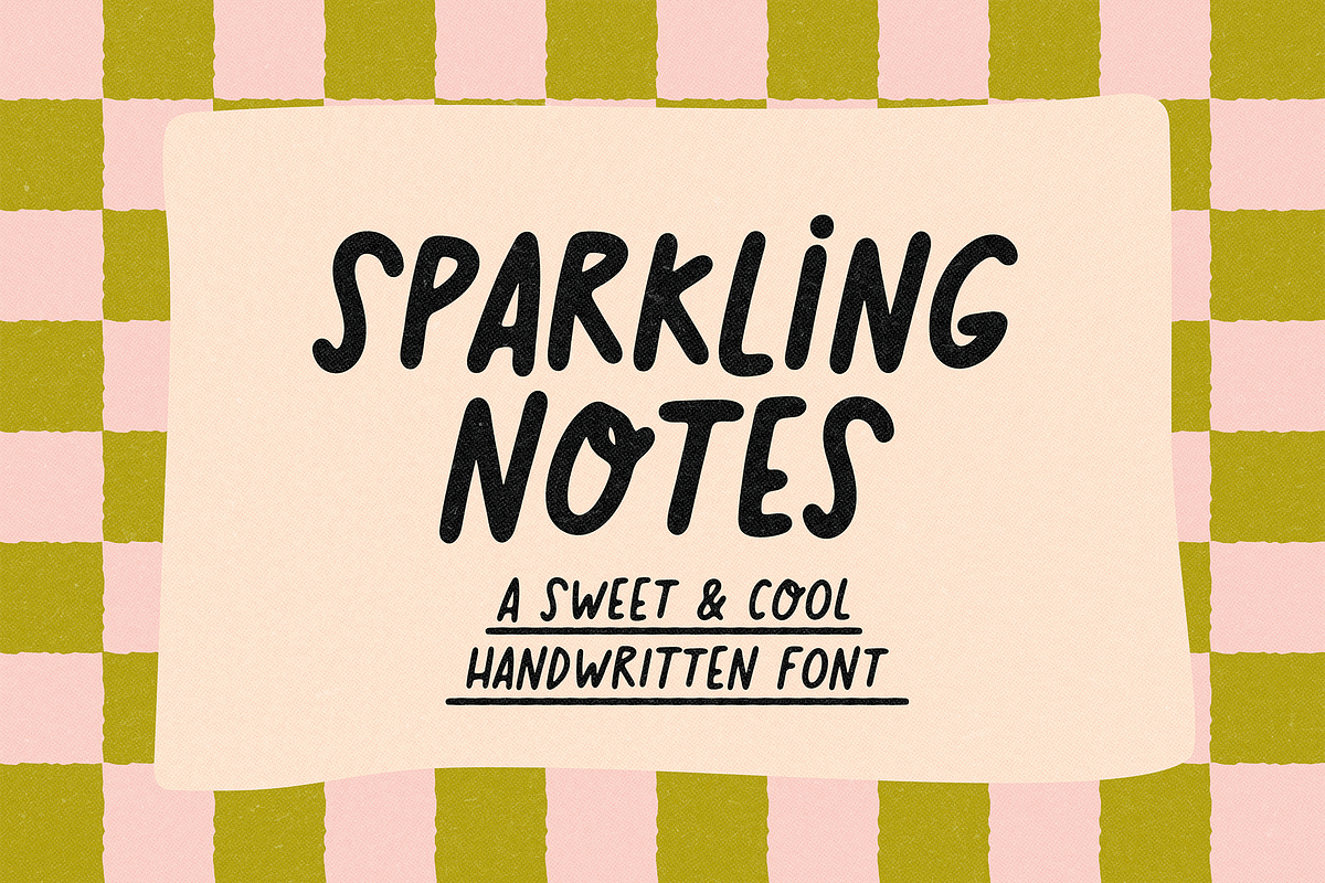Sparkling Notes | Handwritten Font, a Handwritten Font by Maria Feliz Fonts (Photo 1 of 9)