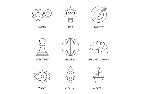 Business Creative Process Icons