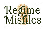 Regime Misfiles Serif Oldstyle Font, a Serif Font by Letterena Studios (Thumbnail 1 of 15)
