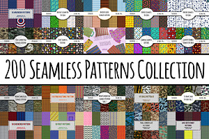 200 Seamless Patterns Collection