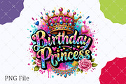 Girly Birthday Png Birthday Princess, an Illustration by designcity5 (Thumbnail 8 of 8)