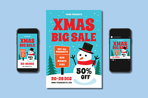 Xmas Big Sale Flyer Set