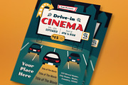 Drive-in Cinema Flyer Set, a Flyer Template by graphicook (Thumbnail 2 of 3)